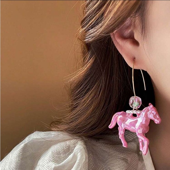 ⭐️Pink Pony Earrings! - Picture 4 of 5